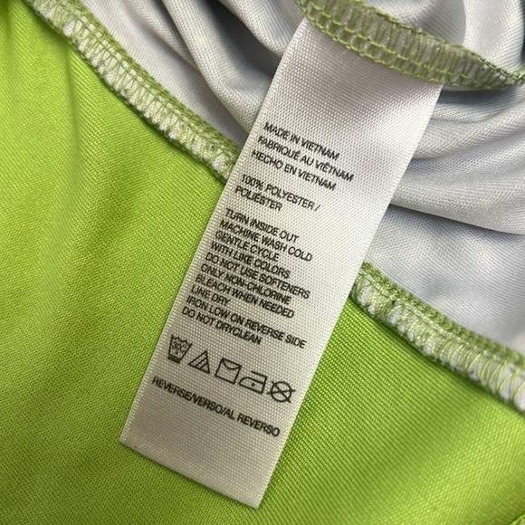 IZOD Green/Navy Blue Faux Collar Sleeveless Golf Shirt Sz XXL - Picture 7 of 7